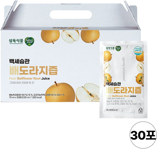 삼육 백세습관 배도라지즙, 30개, 70ml