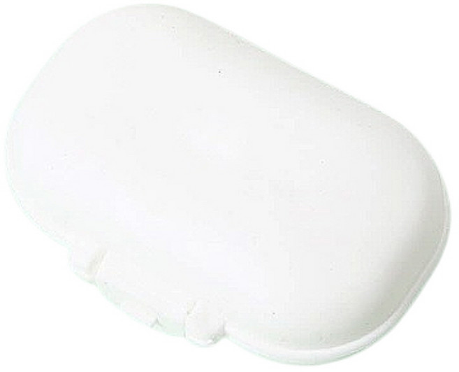 스윗브릿지 휴대용 4칸 알약 케이스 약통, 화이트, 1개