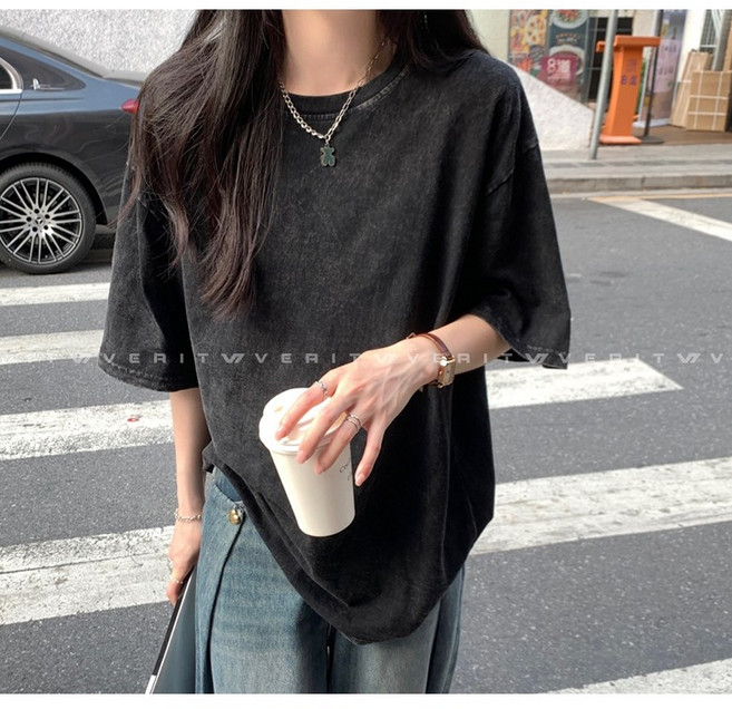 [베리트] 여성 오버핏 루즈 빅사이즈 반팔 티셔츠 VT-856