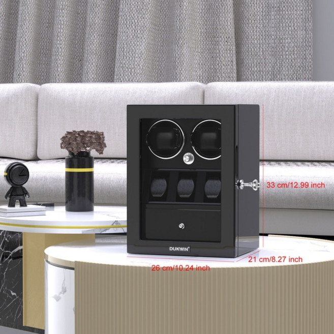 시계보관함 와치와인더자동 시계용 더블 와인더 매우 조용한 모터 보관 금고