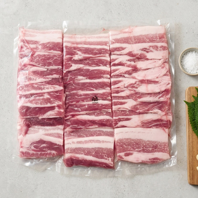 하우스팜 국내산 1등급 암돼지 냉동 삼겹살 국산 한입삼겹살, 3개, 500g