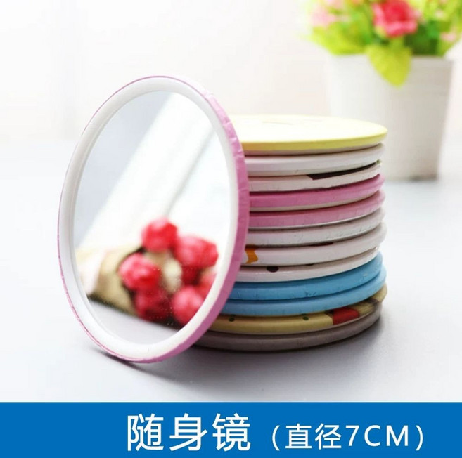 학교 좌우반전거울 휴대용 핑크레드-일반형 메이크업 접이식 무반전, R. 기본형 뚜껑 없음 휴대용