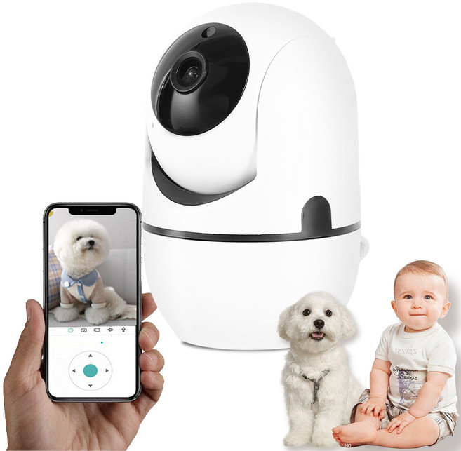 CCTV 스마트 가정용 고화질 카메라 홈캠 실내용 실시간 모니터링 회전형 사각지대 최소화 양방향 오디오, CS201-BT, 1개