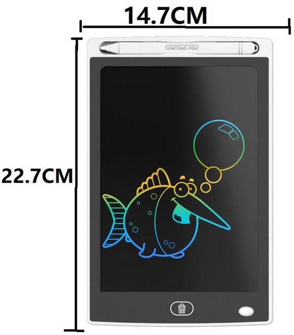 LCD 그리기 태블릿 마법의 그래픽 디자인을 휴대용 보드 패드 노트북 페인트 쓰기 그리는 DZHB01, 6 White