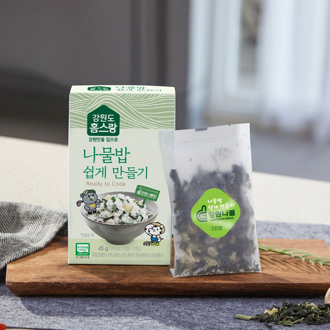 강원도 나물밥 만들기 키트 건나물 개별포장 여행 캠핑 나물비빔밥 된장국, 더덕나물, 1개