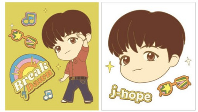 BTS 타이니탄 다이너마이트 제이홉 보석십자수 스티커 9.5x11cm, 없음