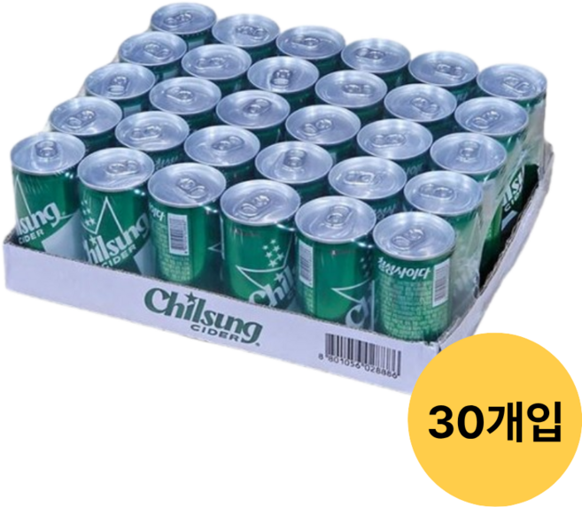 칠성사이다 190ml 30개입 x1박스, 30개