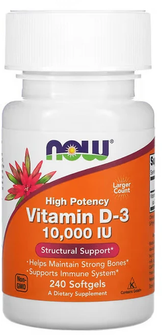 나우푸드 고효능 비타민 D-3 10 000 IU 240 소프트젤, 240정, 1팩 - 쿠팡