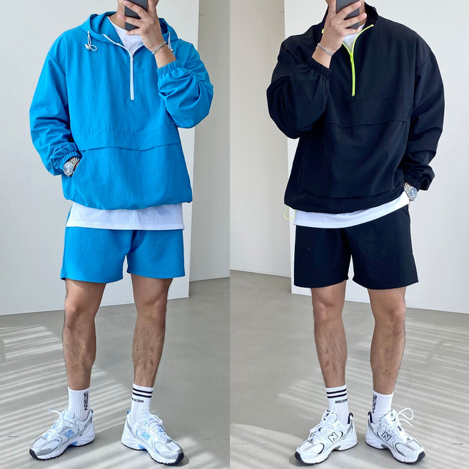 트릭스 아노락 반집업&후드 트레이닝 세트