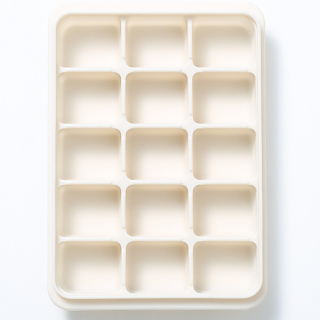 국산 프리미엄 실리콘 얼음트레이 얼음틀 이유식큐브 6구/15구/24구, 1개, 아이보리