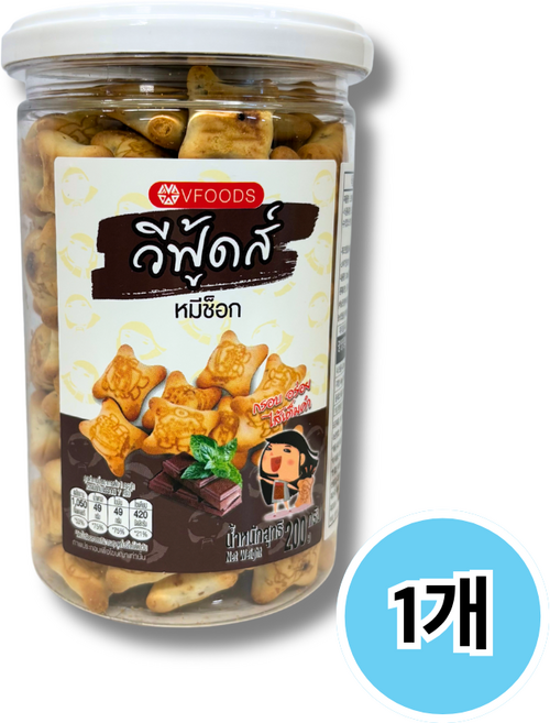 태국 VFOODS 브이푸드 초코필링 가득 초코베어 비스킷 과자 203g, 1개, 200g