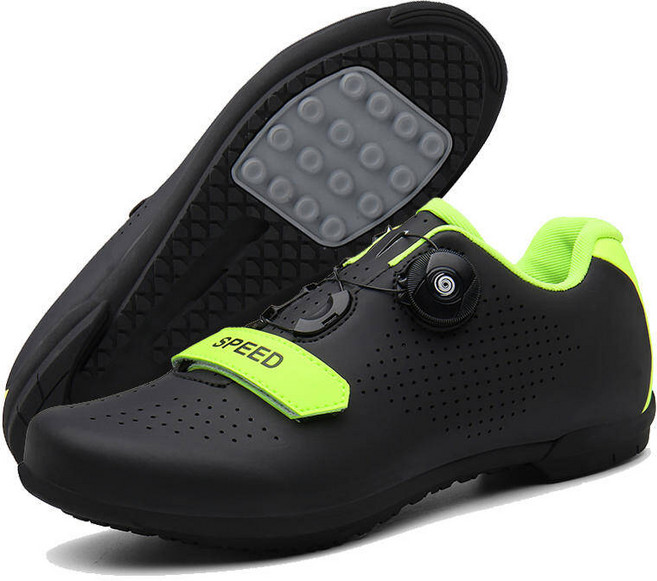 라이딩화 남여 사이클링 운동화 MTB 신발 남성용 클리트 도로 먼지 자전거 플랫 레이싱 여성 Mountain Spd Mtb Zapatillas, 47, 896 무료 검정색 녹색