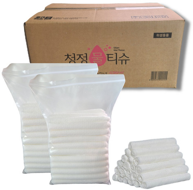 업소용물티슈 800매 지퍼백포장 식당용 두꺼운 고급 덕용 돌돌이 물티슈 72g 800개입 1세트, 1개
