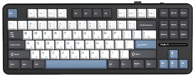 AULA 유무선 한글 LEOBOG V3 텐키리스 기계식 키보드, 인디고 블랙, F87Pro, 황축