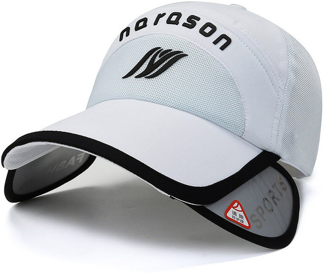 라라티와이 카시아 남여공용 메쉬 자외선차단 사이드창 확장 낚시 등산 골프 볼캡, 화이트