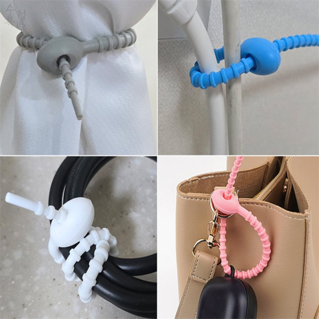 수스토어 실리콘 타이 1P 케이블타이, 화이트