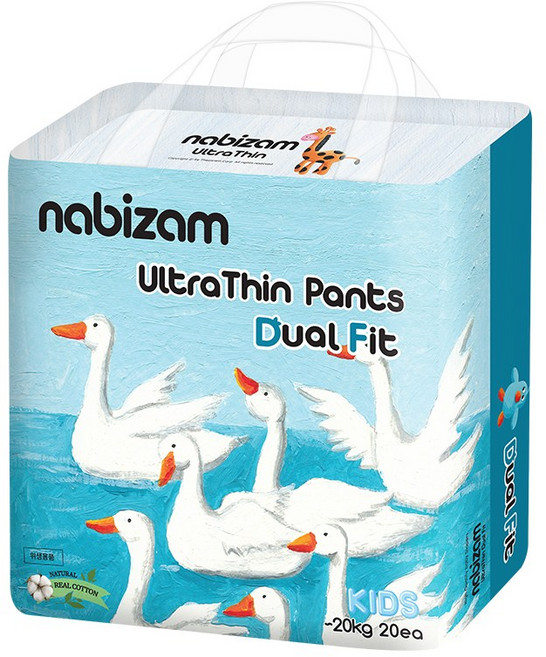 [체험팩] 나비잠 기저귀 울트라씬 듀얼핏 팬티 3장 모음, 키즈형(Kid), 3매