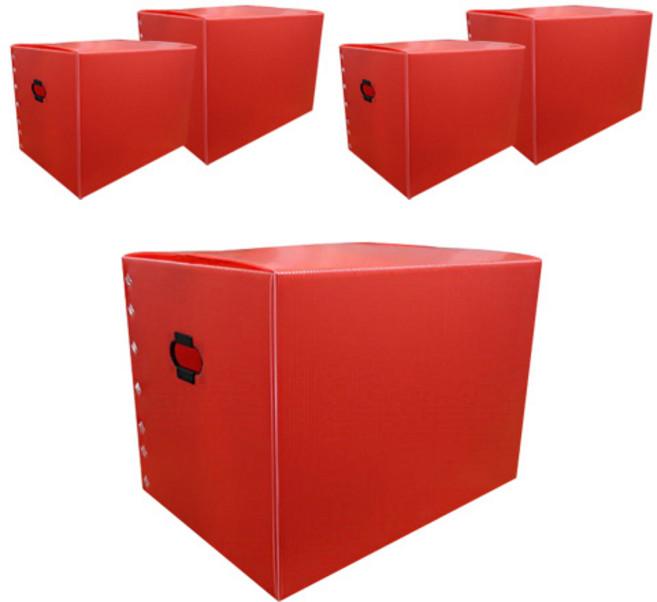 바른산업 이사박스 5호 일반형, 빨강, 5개