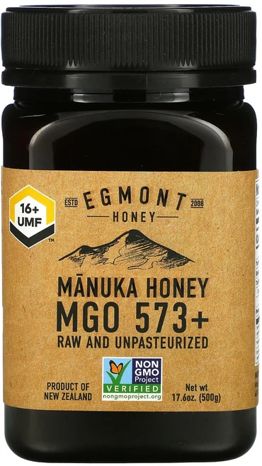 Egmont Honey 마누카 꿀 로우 언패스쳐라이즈 MGO 573+ 500g(17.6oz), 1개, 500g, 23회분 - 쿠팡