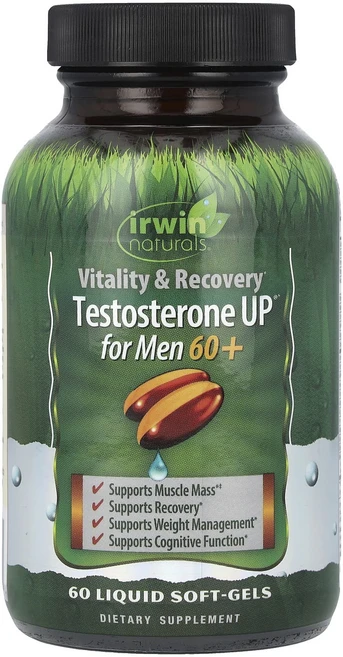 건강챙기세요 Irwin Naturals Testosterone UP for Men 60+ 60 Liquid Softgels 백살까지오래오래, IrwinNaturalsTestosteroneUPfor, 1개 - 쿠팡