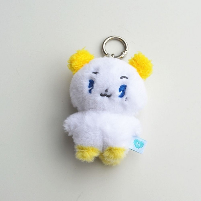 플레이브 PLAVE 므메미무 가방걸이 보이그룹 버추얼 액세서리 키링 캐릭터 굿즈 응원 인형, 1개, A. PLAVE 옐로우 이어 키링