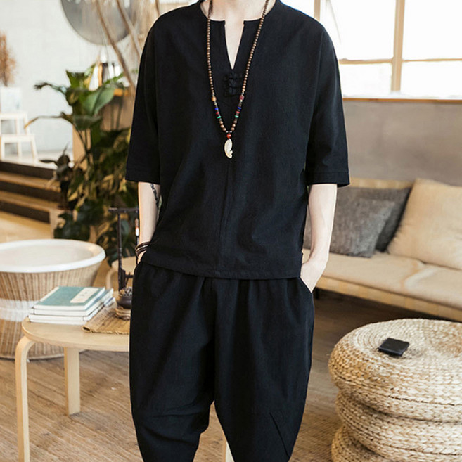 린넨 생활한복 세트 봄 여름 가을 남성 간절기 개량한복 7부