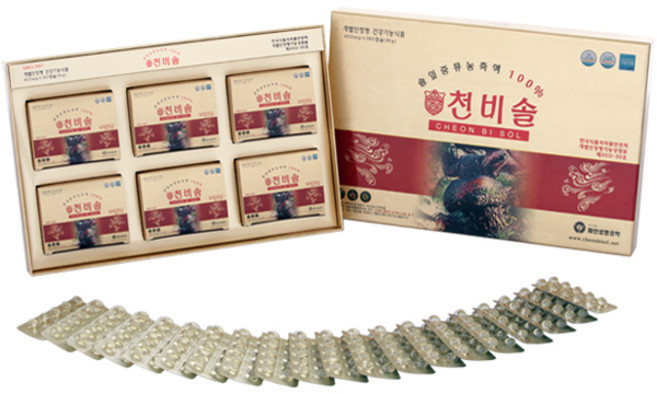 솔잎증류농축액100% 적송 천비솔 솔잎기름 적송유 송침유 혈당영양제 혈당건강식품, 180정, 1개