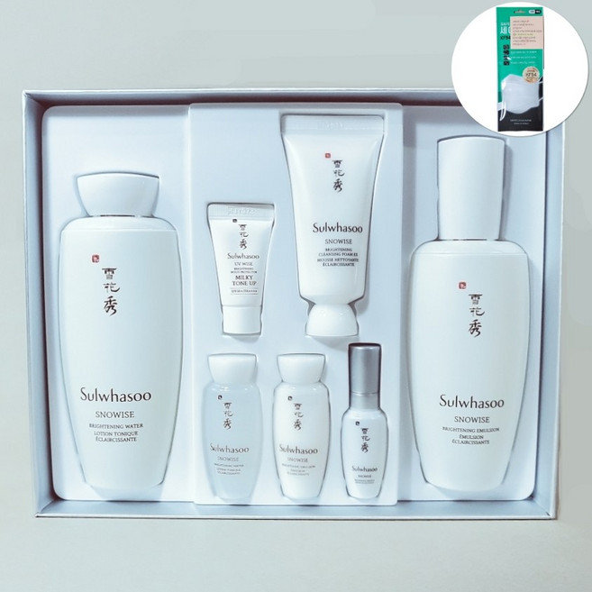 설화수 자정 2종 세트 브라이트닝 데일리 루틴 미백 2종 기획 + KF94 마스크, 1개