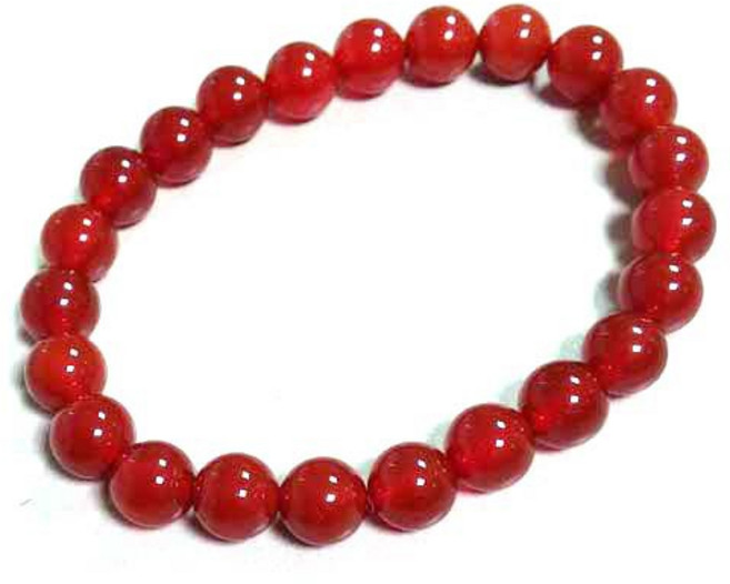 紅瑪瑙 8mm 圓珠彈性手環