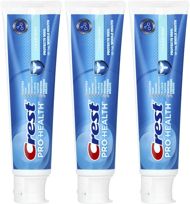 특별한효과 Crest Pro-Health 불소 치약 Clean Mint 3개입 개당 121g(4.3oz) 곧일시품절됩니다, CrestProHealth불소치약CleanMint3개입 - 쿠팡