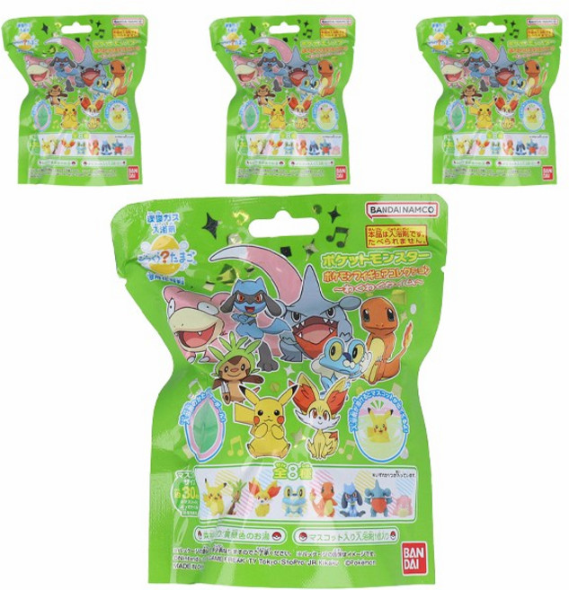 반다이 빗쿠라타마고 포켓몬스터 피규어 콜렉션 입욕제, 75g, 4개