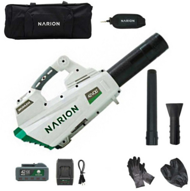 나리온 42V 충전 블로워 대포 송풍기 풀세트 HP-2000B 청소 제설 낙엽청소, 1개