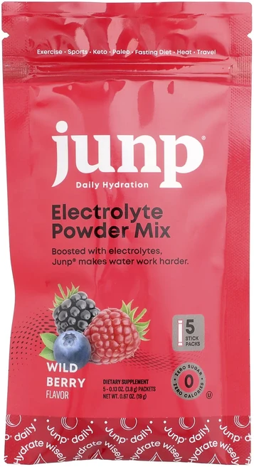 효과가 좋은 JUNP Hydration 전해질 파우더 믹스 와일드 베리 스틱 팩 5개 개당 3.8g(0.13oz) 최저가격, JUNPHydration전해질파우더믹스와일드베리스틱팩5 - 쿠팡