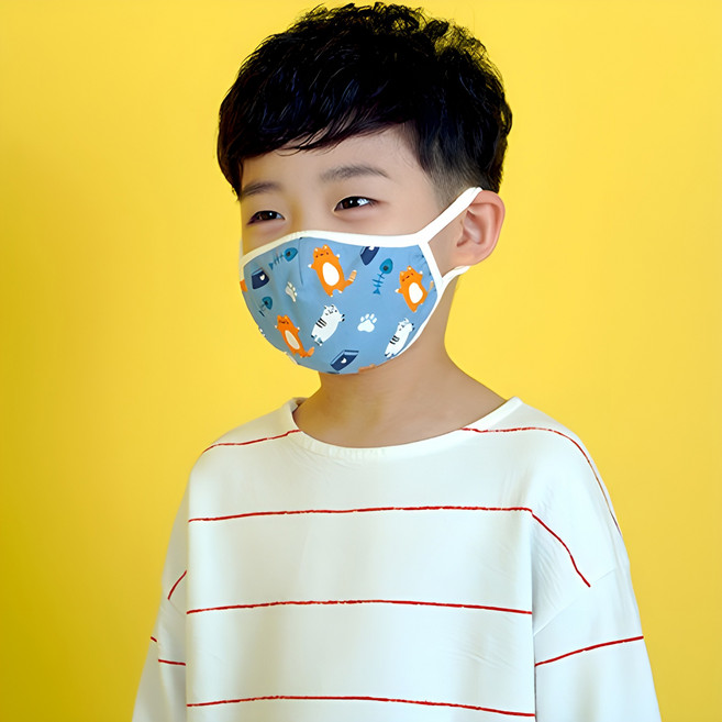 별과모래 3D 입체마스크 국산 순면 100% 겨울용 방한대 신생아 영아용, 헝그리캣, 1개, 1개입