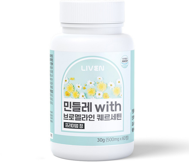 [라이븐] 민들레 브로멜라인 퀘르세틴 단호박 프리미엄정, 1개, 60정