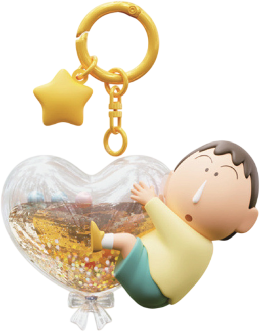 짱구는 못말려 하트워터볼 키링 열쇠고리, 맹구, 1개
