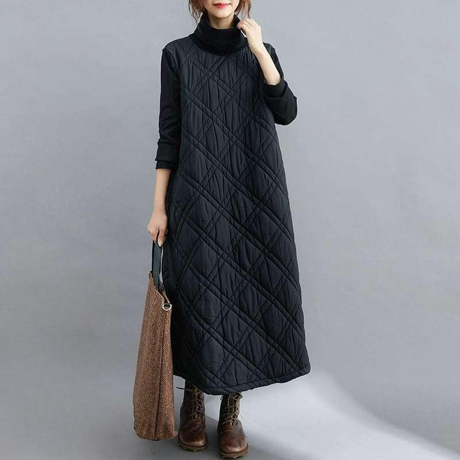 JoYouth 여자 생활한 원피스 퓨전 기모 겨울 법복 개량 롱