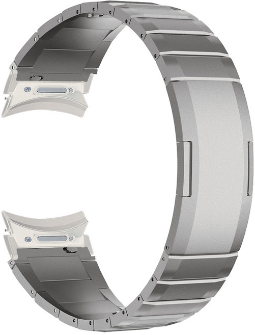 더조은셀러 프라임 링크 이지핏 메탈 스트랩 공구없이 길이조절 갤럭시워치7 워치6 호환, 1개, 티타늄 실버(실버커넥터)