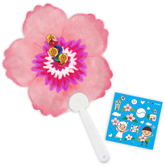 하하당 무궁화 부채 만들기-10개세트, 1개