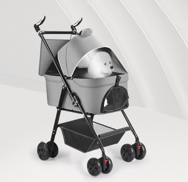 펫스트롤러 HJ6547-492 반려견 강아지 고양이 유모차, 1개