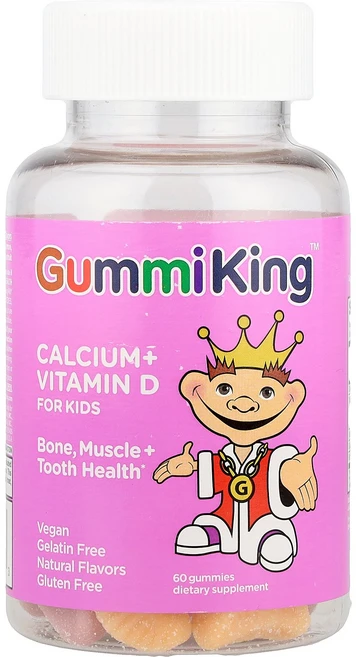 GummiKing 어린이용 칼슘+비타민D 구미젤리 60개 GummiKing (구미킹), 1개, 60정 - 쿠팡