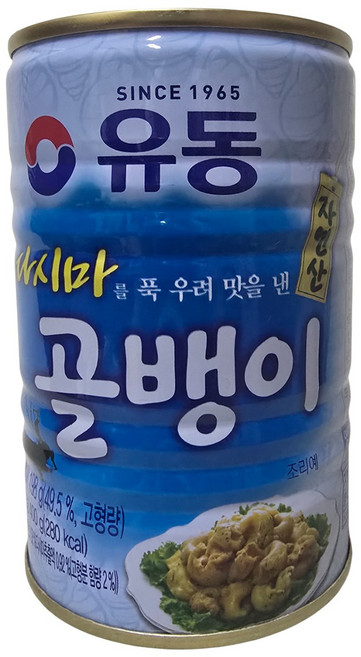 유동 자연산 골뱅이 통조림, 400g, 3개
