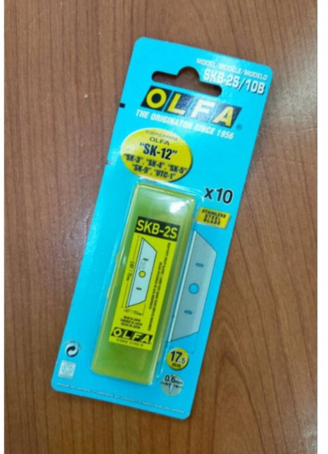 OLFA SK-12 不鏽鋼安全工作刀, SKB-2S/10B 刀片, 1個