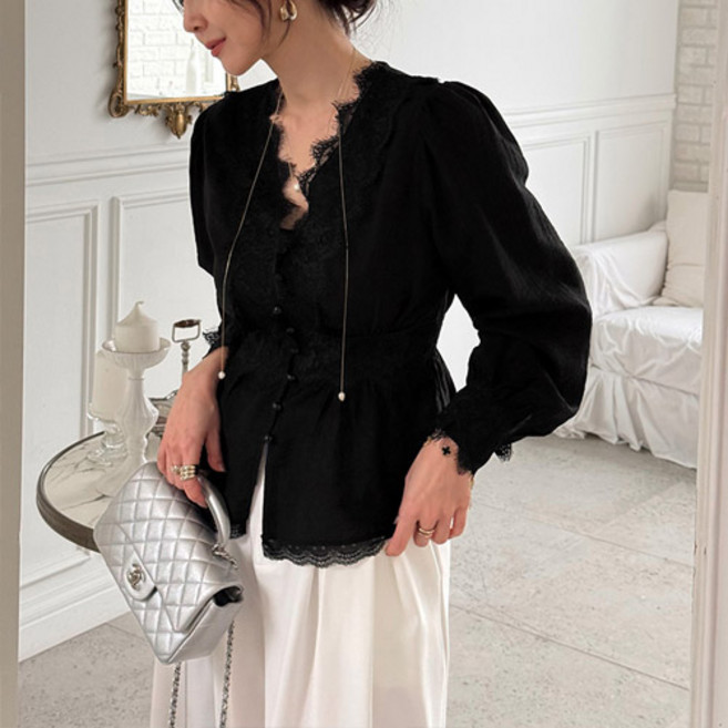 [난닝구]유스베 레이스블라우스
