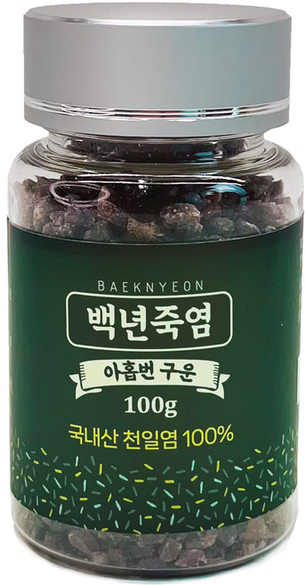 백년죽염 아홉번구운 9회 자죽염 미네랄 죽염 백년담다, 100g, 1개