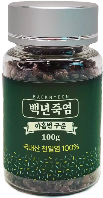 백년죽염 아홉번구운 9회 자죽염 미네랄 죽염 백년담다, 100g, 1개 - 쿠팡