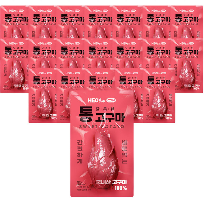 허닭ON 바로먹는 실온 달콤한 통 고구마, 20개, 100g