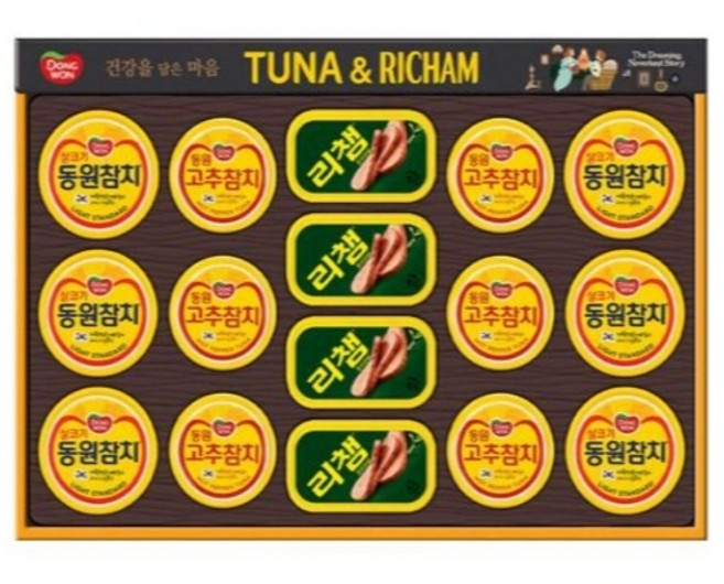 47브랜드 동원 튜나리챔 64호 선물세트(1세트) 참치 식용유 참, 기본상품