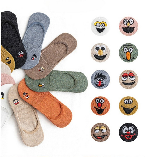 [10개1세트] 뷰티 여성 파스텔 큐티 캐릭터 덧신 페이크삭스 10켤레 세트