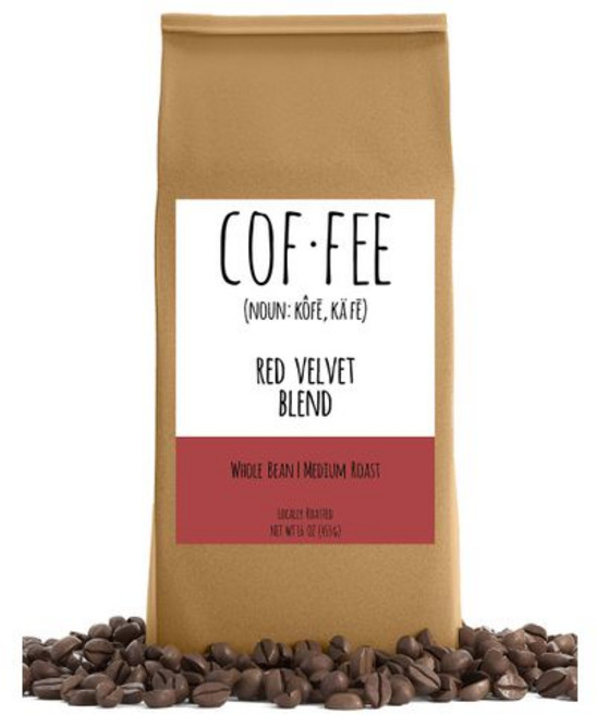 레드 벨벳 블렌드 홀 빈 커피 미디엄 로스트 1 파운드 백 Red Velvet Blend Whole Bean Coffee Medium Roast 1-Pound Bag, 1개, 홀빈(분쇄안함)